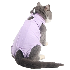 C098 Wholesale Adjustable Female Anti-Licking Breathable Elastic Cotton Cat Weaning Medical Rehabilitation Suit for Hallo - Product Image 1