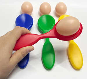 Balance Egg Spoon Pâques Jouet pour enfants Maternelle Parent-enfant Interactive Egg Balancing Running Competition Game Toy - Product Image 1