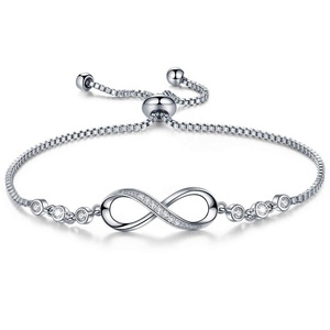 Wholesale the Latest Fashion 8-shaped Shining Adjustable <b>Bracelet</b> for Women Hot-Selling Jewelry for Gift Party Wedding - Product Image 4