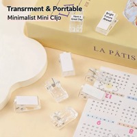 Clips transparents en acrylique, clips carrés en forme de sucre, organiseurs de documents de bureau