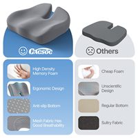 Coussin de chaise de bureau en mousse à mémoire de forme en U de qualité supérieure et ergonomique Coussin de siège anti-douleur pour sciatique et coccyx