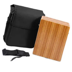 Portátil Viajando Cajon Box Drum Flat Hand Drum Arborizado percussão instrumento com cinta Carry Bag