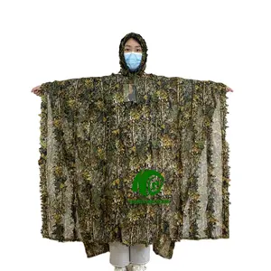 Kango热卖雨披帐篷吉利套装儿童冬季迷彩吉利套装户外3D树叶