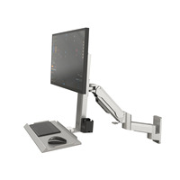 Soporte de Pared para Monitor Meisonic T8-GA02KB, Nuevo Soporte de Aluminio VESA para Teclado y Monitor, Inclinación de 90 Grados, 32 Pulgadas
