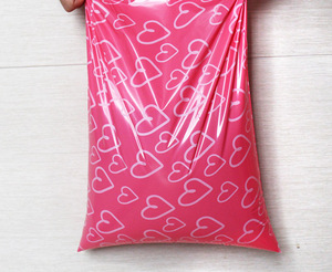Enveloppes en polyéthylène compostables et biodégradables personnalisées de couleur rose pour l'emballage des vêtements et l'expédition express des entreprises - Product Image 4