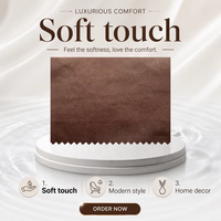 Tissu en microfibre laminé 110 g/m² 50D*50D 100 % polyester imperméable coupe-vent écologique marron chocolat pour vestes