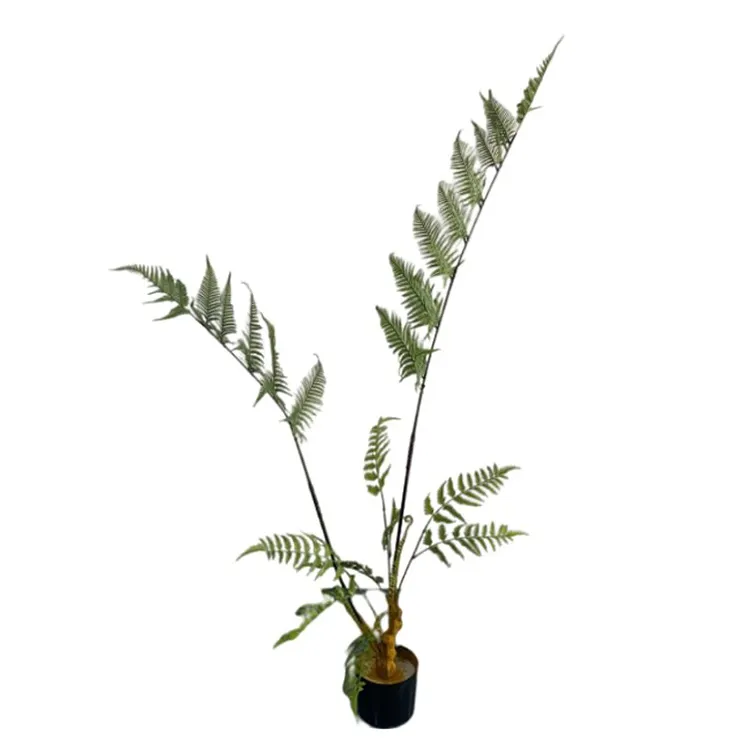 Top Listing Lifelike Real-touched Pot Plastic Golden Monkey Fern Artificial Plant Indoor Home Landscape Decorative Tree