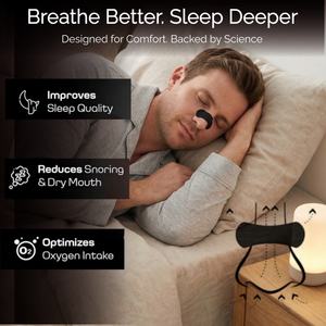 Bandes nasales unisexes pour soulager le ronflement et la congestion - Tissu non tissé respirant, soulagement instantané pour un meilleur sommeil - Product Image 1