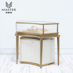 <span class=keywords><strong>Vitrine</strong></span> de Luxe MASTER pour Bijoux et Montres en Or et Platine avec Base et Étagère en Verre pour Centre Commercial - Product Image 6