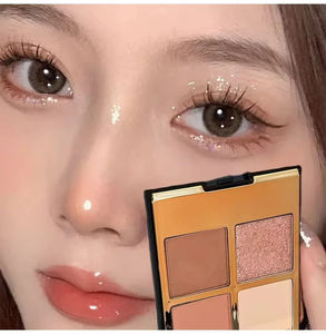 Nueva Paleta de Sombras de Ojos Negra Dorada Resistente al Agua, Cuádruple, con Brillo Perlado, Sistema de Color de Gran Cobertura, Gel de Coloración de 1g, Ligero - Product Image 2