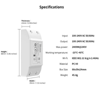 FYX Basic R4 Wi-Fi Smart Switch ESP32 Puce NFC 10A Compatible avec Assistant vocal Module d'automatisation des systèmes de maison intelligente