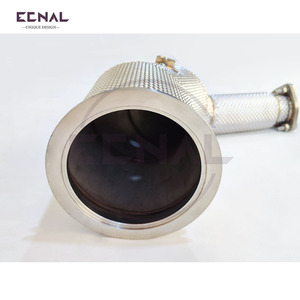 Ecnal pour Audi RS6 RS7 C8 4.0T <span class=keywords><strong>2020</strong></span>+ Downpipe en acier inoxydable SS304 avec bouclier thermique Downpipe <span class=keywords><strong>de</strong></span> performance - Product Image 6