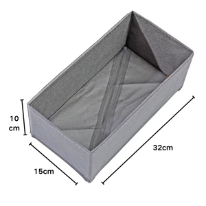 Boîte <span class=keywords><strong>de</strong></span> rangement pliable rectangulaire pour chaussettes, organiseur <span class=keywords><strong>de</strong></span> sous-vêtements pliable pour coiffeuse, en tissu non tissé, 10-20L - Product Image 6