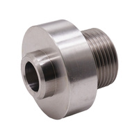 Adaptateur de filetage métallique usiné CNC en acier inoxydable 304 316, raccord à bride, service CNC