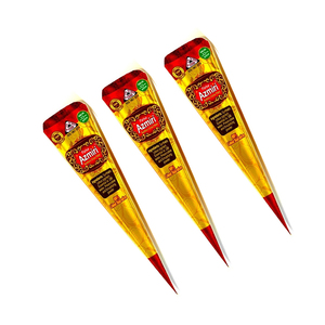 Pâte de Henné Professionnelle pour Mehndi Nuptial, Couleur Foncée, pour Art Corporel et Tatouage Temporaire, avec Applicateur Conique, pour Artisanat de Festival - Product Image 1