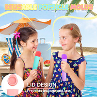 Ensemble de 8 moules à glaces en silicone colorés avec quatre couleurs, tubes à glaces réutilisables pour enfants et familles