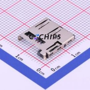 TF-02A SD Card / Memory Card Connector SMD Connector Self-Return Type MicroSD Card (TF Card) Card Holder 1.9mm - Product Image 1
