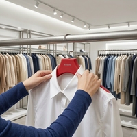 Hochwertige Umweltfreundliche Luxus-Kleiderbügel aus Rotem Kunststoff mit Starken Metallhaken, Platzsparendes Rutschfestes Design für