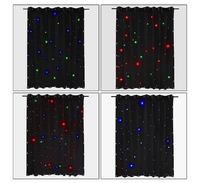 Vente chaude Led Décoration De Mariage Toile De Fond Ignifuge Tissu Lumière Dmx Contrôle Led Star Rideau Pour La Fête Dj