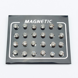 Мужская Женская непронизывающая Магнитная циркониевая серьга для подарка 3-8 мм - Product Image 1