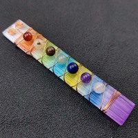 NOUVEAU Bâton de sélénite naturel à 7 chakras Pierre de guérison pour décoration Cadeau