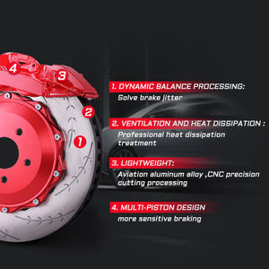 En Stock personnalisé OEM GT6 6 Pot grand étrier de frein 355/380/405MM Rotor de frein pour <span class=keywords><strong>BMW</strong></span> E36 <span class=keywords><strong>E46</strong></span> F11 F32 Audi A6 S3 S4 S5 Dodge Charger - Product Image 3