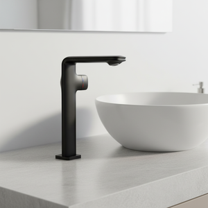 Rubinetto Moderno e Semplice per Lavabo <span class=keywords><strong>Bagno</strong></span>, Miscelatore Acqua Calda e Fredda, Rubinetto per Lavandino - Product Image 2
