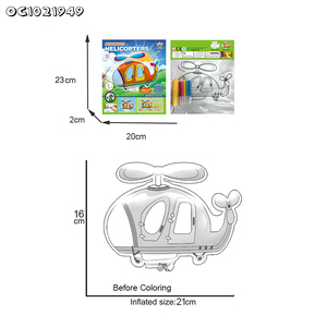 Tay trang trí sơn tự làm phim hoạt hình máy bay bóng Mô hình màu mầm non Đồ chơi giáo dục Kit cho trẻ em với bút đầy màu sắc - Product Image 6