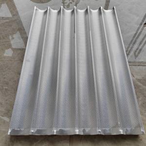 Molde para pan francés de 6 filas, bandeja perforada para Baguette, bandeja para hornear pan de Baguette de aluminio de 18*26 pulgadas, bandeja para horno de panadería Industrial - Product Image 5