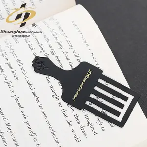 Factory Custom Bookmark Islamic Blank Clip Bookmark Stamp Printing Black Book Mark Bookmark for Business Gift