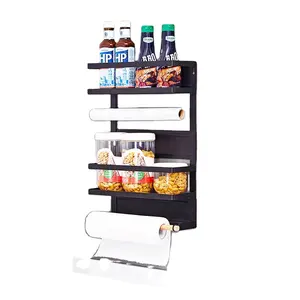 Giá Đựng Đồ Nghệ Thuật Bằng Sắt Thép Không Gỉ Giá Treo Tủ Lạnh Gắn Tường Giá Đựng Đồ Bề Mặt Bên Thu Hút Từ Tính - Product Image 1