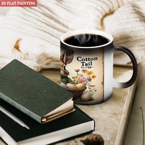 Mug personnalisé à changement de couleur 11oz en céramique noire givrée, tasse vierge pour sublimation - Product Image 3