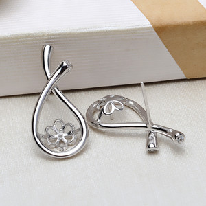 Colgante de Mickey de Plata S925, Collar para Mujer, Colgante, Gancho para Oreja, Perla Simple, Soporte Vacío, Accesorios de Joyería DIY, Componentes - Product Image 3