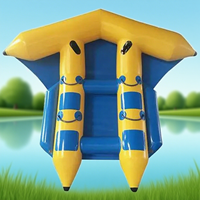 Tube de banane de poisson mouche remorquable de bateau de banane d'eau gonflable de haute qualité pour le sport aquatique d'été
