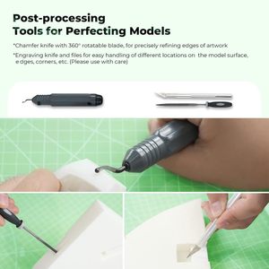Kit d'outils pour imprimante 3D Creality, 74 pièces, avec étui de transport, pour toutes les imprimantes 3D FDM, assemblage, démontage, finition, coupe de filament, chrome - Product Image 6
