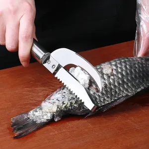 3-in-1 Stainless Steel Fish Maw Knife Cut Scraper,Multifunction Fish Scaler Remover Scraper