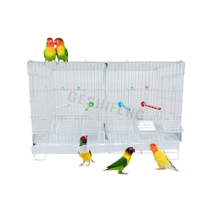 Cage à oiseaux multi-espace Cage pour perroquets d'élevage en fil d'acier robuste de haute qualité deux cages à oiseaux spatiales qui peuvent être conservées séparément - Product Image 1