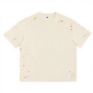 เสื้อยืดผ้าฝ้ายออร์แกนิกสำหรับผู้ชายเสื้อยืดถัก100% พิมพ์ลายสาดสีตามสั่ง - Product Image 4