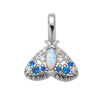 Collier pendentif queue de poisson en argent sterling 925 avec opale et zircon, bijoux délicats Gemnel