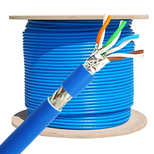 10Gbit mạng cat6A SFTP cài đặt cáp rắn dây đồng awg23 0.57 mét LSZH hỗ trợ PoE/PoE +/4PPoE CuộN Reel đóng hộp - Product Image 1