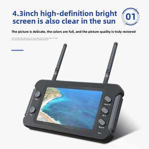 Accessoires pour drone Mini <span class=keywords><strong>2</strong></span> FYS 4,3 pouces : Écran <span class=keywords><strong>Overlord</strong></span> intégré, récepteur 5,8G, moniteur DVR, transmission d'image, télécommande Mini <span class=keywords><strong>2</strong></span> - Product Image 2