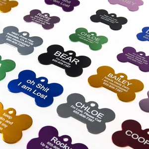 Thẻ Trống Kim Loại Tùy Chỉnh Bằng Nhôm Thép Không Gỉ Giá Rẻ Thẻ Chó Hình Xương Trống Thẻ Id Tên Chó - Product Image 2