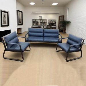 Juego de sofá seccional con cubierta personalizada minimalista de bajo costo, marco de Metal, diseño moderno, esponja de alta densidad, salón de oficina en casa - Product Image 1