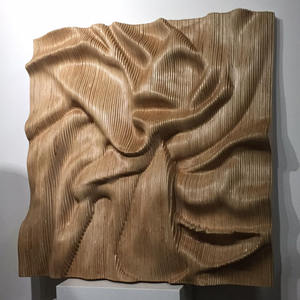 Arte Murale Ondulata 3D in Legno Massiccio su Misura, Decorazione Parametrica 3D per Interni, Quadro Ondulato da <span class=keywords><strong>Parete</strong></span> - Product Image 1