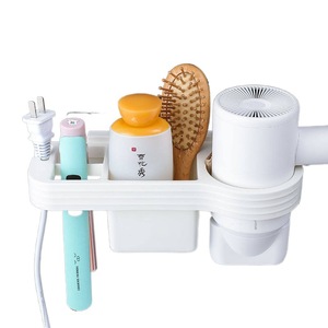No-<b>drill</b> hair dryer holder, bathroom storage rack, bathroom wall-mounted rack, hair dryer holder. - Product Image 5