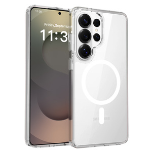 Étui de téléphone magnétique transparent <span class=keywords><strong>pour</strong></span> Samsung <span class=keywords><strong>Galaxy</strong></span> S26 Ultra, fin, anti-rayures, TPU+PC, résistant aux chocs, compatible avec Samsung S24 S25 S26 - Product Image 1
