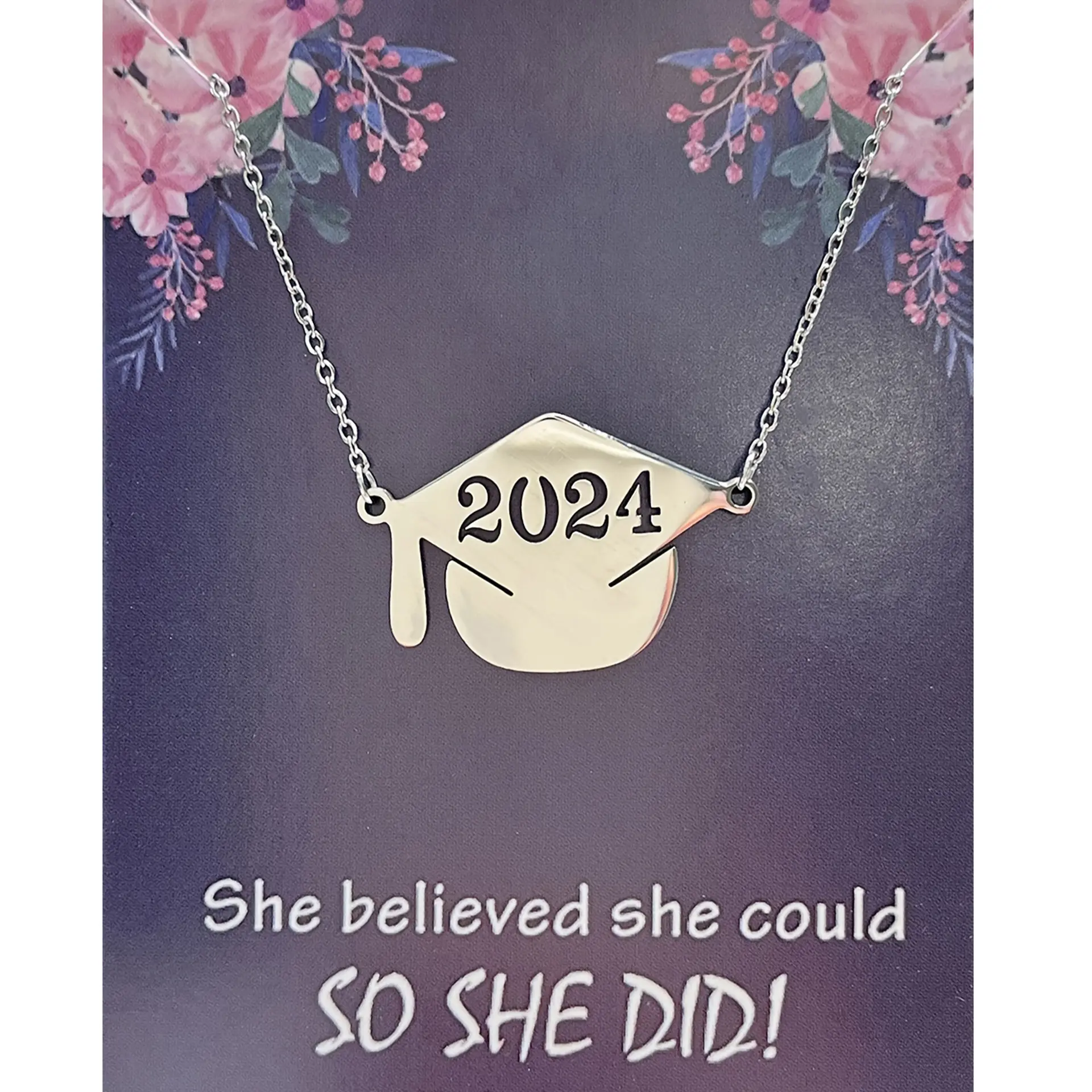 Ожерелье с кулоном в виде кепки-траншеекопателя для выпускного колледжа, новый дизайн, 2024