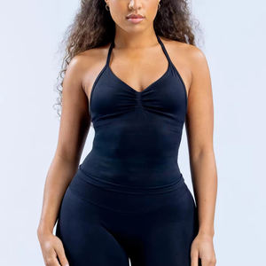 Sujetador deportivo de moda para mujer, tipo top de yoga, anti-rozaduras, ecológico, transpirable, de secado rápido, de elastano, para correr al aire libre y fitness. - Product Image 4