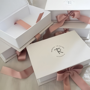 Wholesale Custom Luxury Wedding <strong>Memory</strong> <strong>Box</strong> Rigid Cardboard Gift <strong>Box</strong> with Satin Ribbon for Bridal Keepsakes - Product Image 5