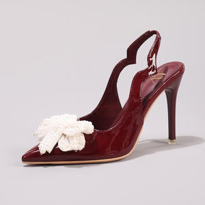 Zapatos de Fiesta Radiantes para Mujer con Tacón de Aguja y Adorno de Plumas, Punta Puntiaguda - Product Image 2